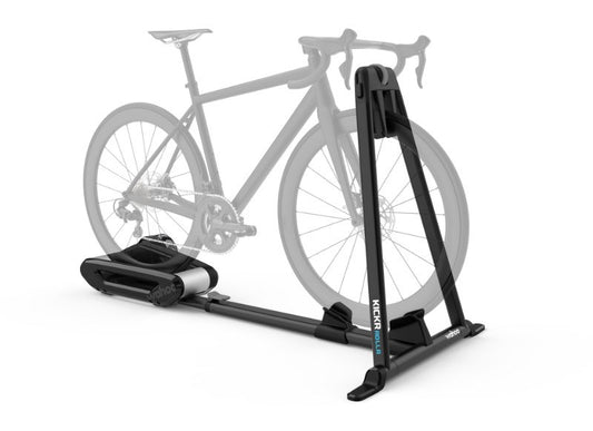 Home trainer à rouleaux Wahoo KICKR ROLLR avec vélo